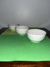 Gibson Designs Regalia White Cereal Bowl Set of 3 EUC 