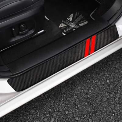 4 For Dodge Attitude Accessories Red Color Door Sill Plate Cover Protectors