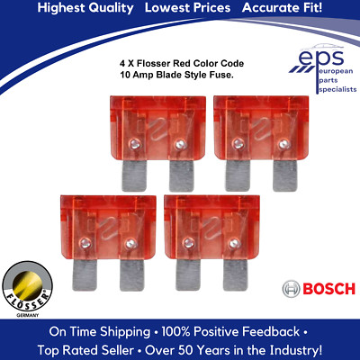 4 X Voltage Overload Protection Relay Red 10 Amp Blade Fuse 1981-20 Mercedes