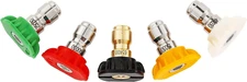 Tool Daily Pressure Washer Nozzle Tips Multiple Degrees, 1/4 Inch, 5-Pack (Orifi
