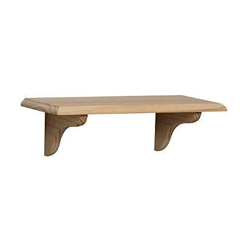 Shelf-Made KT-0148-818UF Wood Shelf Kit, Unfinished, 8-Inch by 18-Inch