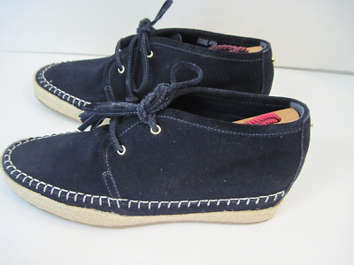 MICHAEL Michael Kors Navy Blue Suede Espadrille Ankle Boots M