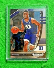 CASSIUS STANLEY PRIZM SILVER CHROME ROOKIE CARD JERSEY #2 DUKE RC PACERS 2020 RC