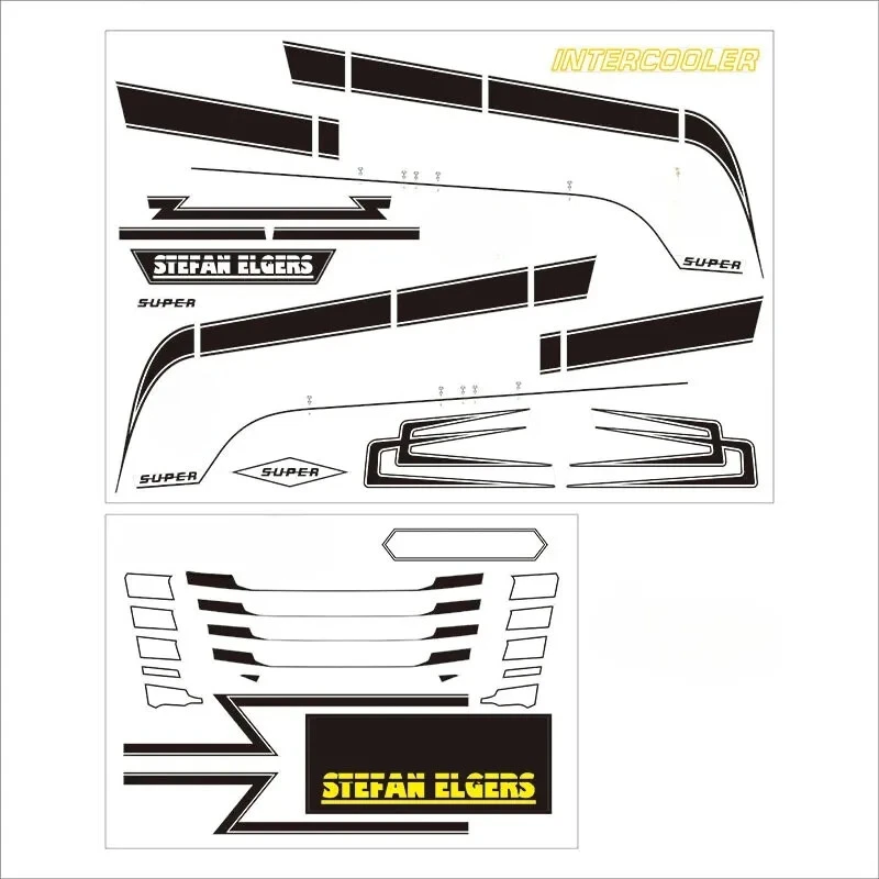 1Pcs Simulation 2in1 Painting Sticker 1/14 For Tamiya RC Truck Scania 770S 56368 - Image 3 of 4