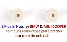 Plug In Nuts for BMW to Mount Rear License Plate Bracket Into Trunk Lid or Hatch