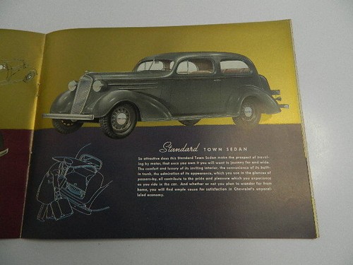 Folleto de auto Chevrolet 1936 vintage - el único auto completo de bajo precio - Imagen 7 de 7