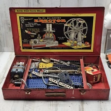 Vintage Erector Set No. 8 1/2 Circa 1950 A.C. Gilbert Co. Ferris Wheel with Case