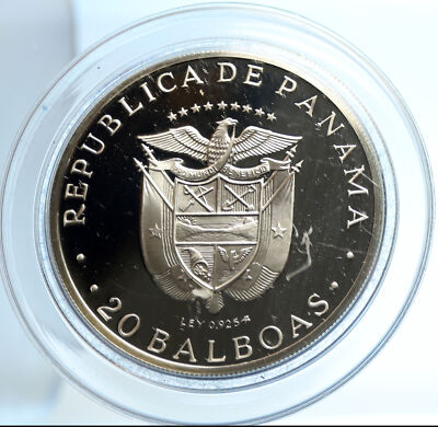 1971 PANAMA 150 Yrs SIMON BOLIVAR 3.85oz Proof Silver 20 Balboas