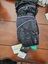 Head Brand Waterproof DuPont Gloves Size X-LargeXL  14-16 Black / Purple NWT