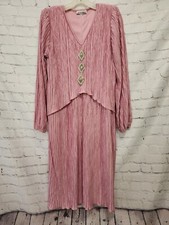 Vintage After Dark Women's Light Purple Long Sleeves Tunic Dress Size 9-10