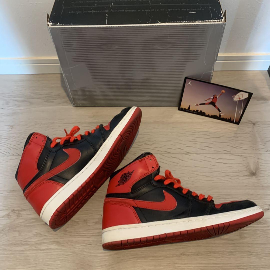 Nike Air Jordan 1 Retro Bred Black x Red US10.5 2001 Vintage Nike Air Jordan 1 Retro Bred Black x Red US10.5 2001 Vintage