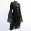 Schwarzes Hexenkleid Von ITODA – Viktorianisches Gothic-Kostüm Mit Kapuzenumhang Für Halloween & Partys