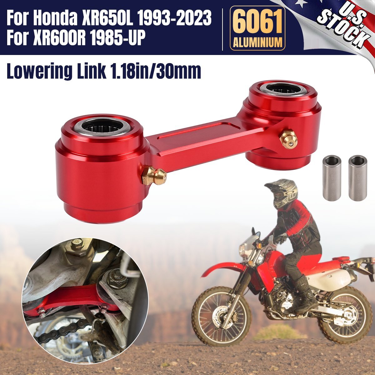 For Honda XR600R 19852023 22 XR650L 19932022 Suspension 1.18