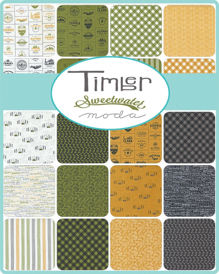 Timber Moda Charm Pack 42 100% Cotton 5" Precut Fabric Quilt Squares - Image 2 of 2