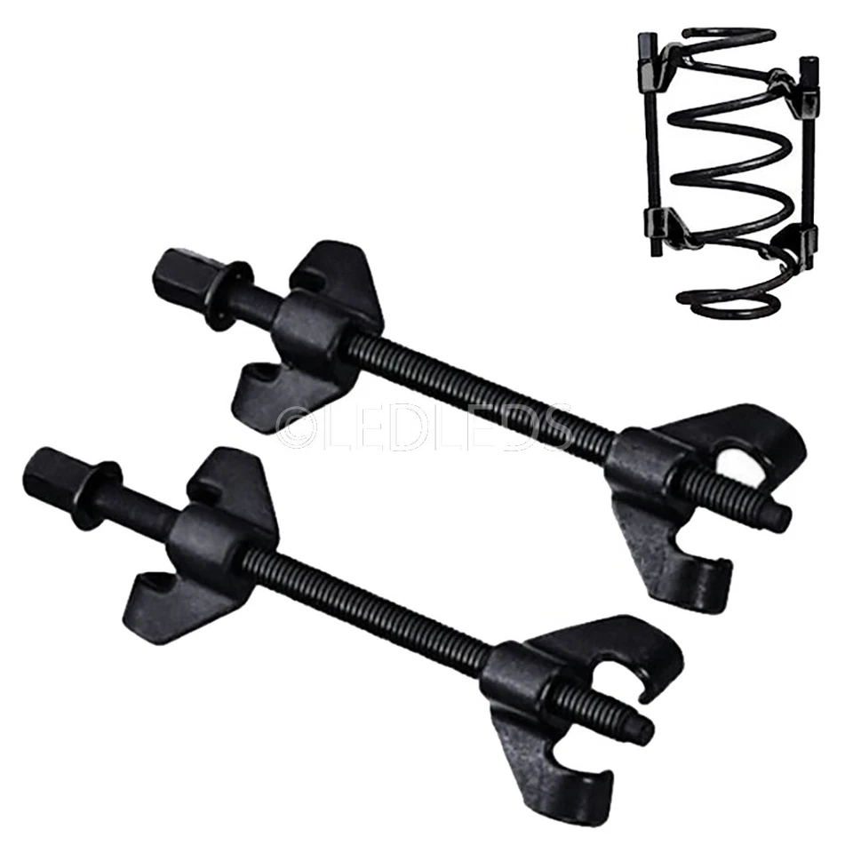 LED LEDS KIT COPPIA COMPRIMI MOLLA AMMORTIZZATORE UNIVERSALE AUTO MOLLE 370MM ATTREZZO