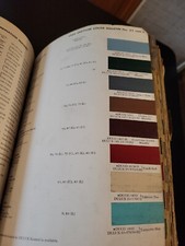 1954 DUPONT DUCO DULUX CHRYSLER COLOR PAINT CHIP SWATCH SHEET BULLETIN NO 21 