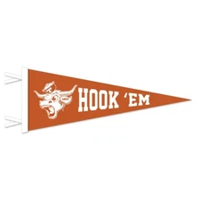 Texas Longhorns Wool Felt Pennant - 9" x 24"