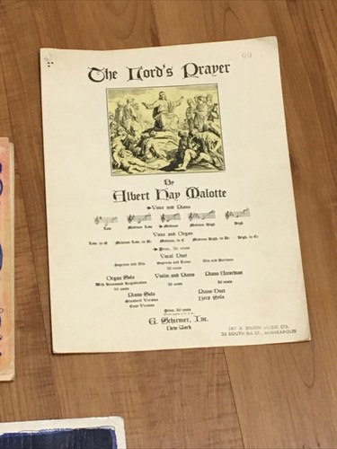 Lot 10 Organ Piano Music Books Hymnals. The Last Week, Alleluia, Lord’s Prayer - Picture 2 of 6