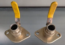 Pair Of Webstone Isolator Brass Ball Valve Valves 3/4" SWT & Mounting Bolts