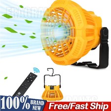 Portable Camping Fan For Dewalt 20V Li-ion Battery Handheld Cordless Jobsite Fan