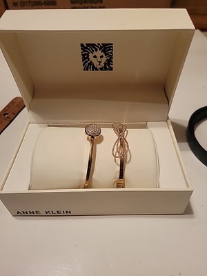 Anne Klein Women's 25mm Swarovski Crystal Gold Tone  Bracelet Jewelry  No Watch 