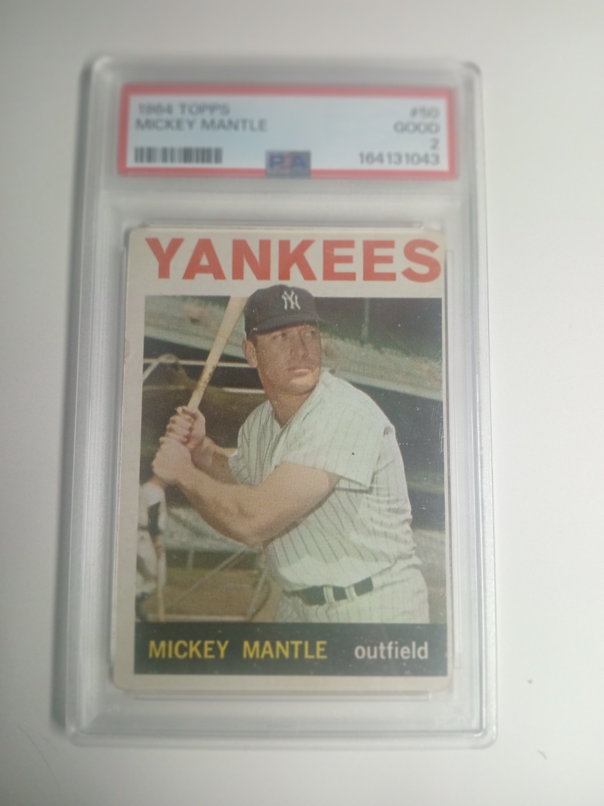 topps 1964 mantle #50 psa 2