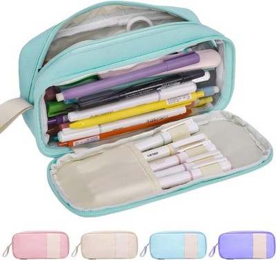 Big Capacity Pencil Case Aesthetic Pencil Case Office College School Large Stora