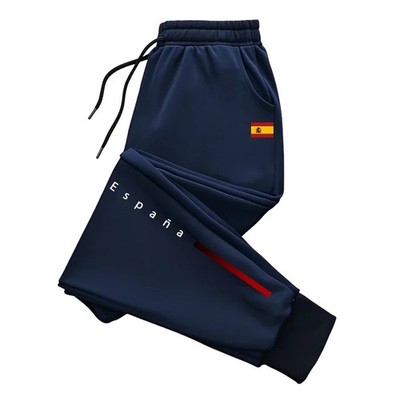 Herren Joggeranzug mit Spain Print bequeme Sporthose für jede Jahreszeit