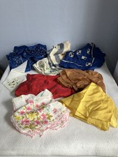 Nine VTG Handkerchiefs,Silk,Cotton,Floral,Geometric