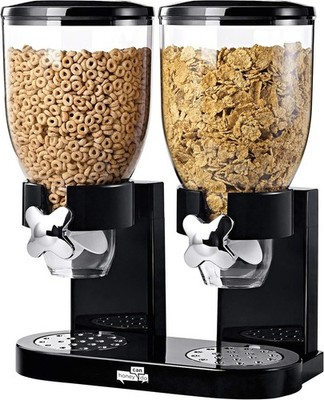 Máquina De Contenedor Almacenamiento Alimentos Secos Dispensador Cereales Doble