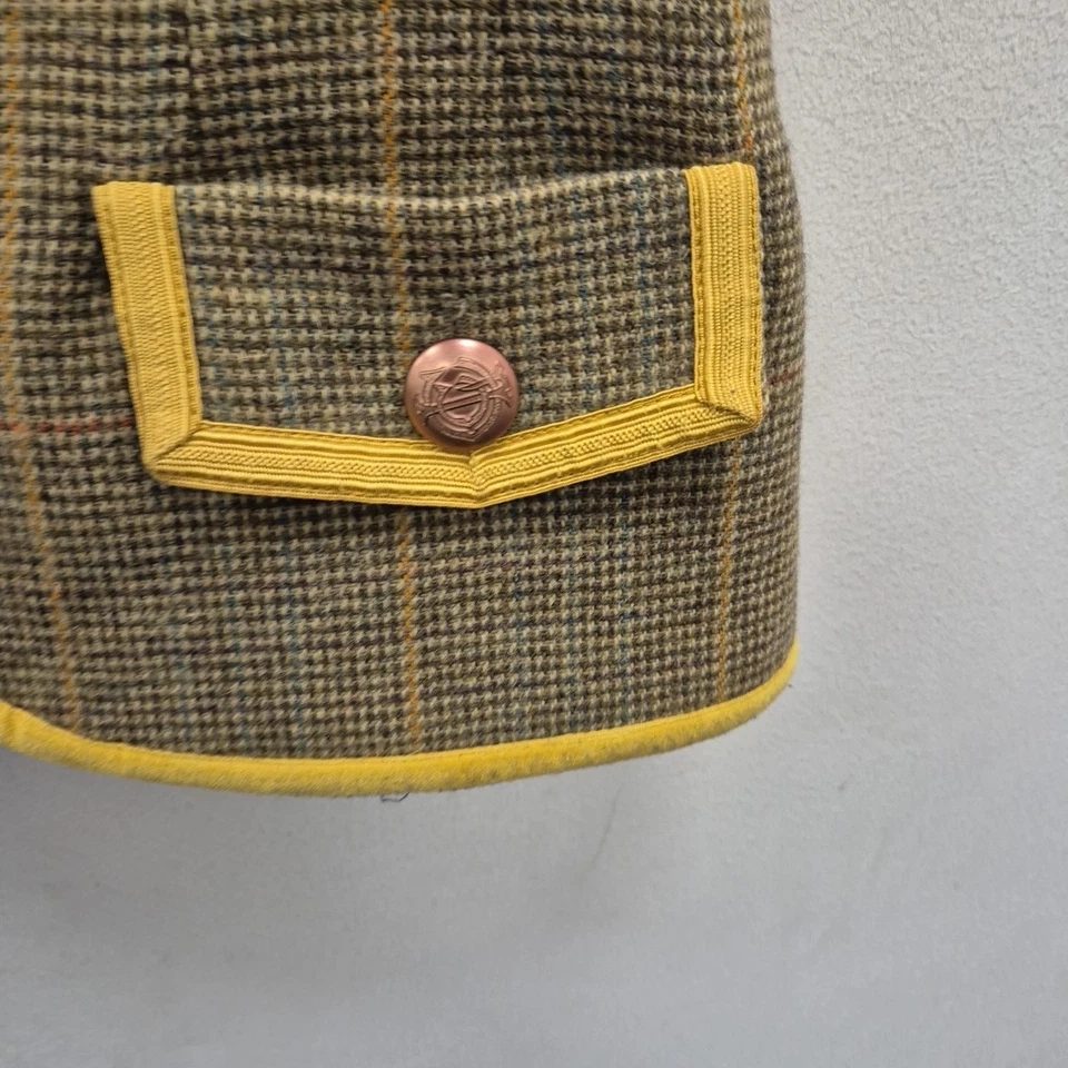 Joules Edina Green Check Wool Tweed Country Races Day Gilet Vest Size Uk 12 - Image 4 of 4