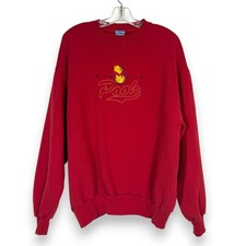 Vintage Disney Winnie The Pooh Sweatshirt XL 100 Acre Collection Red USA