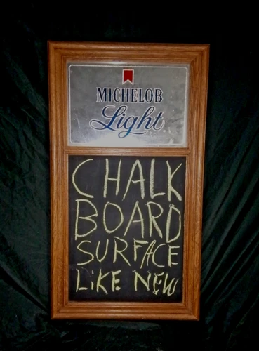 Vintage Michelob Light Beer Mirror Sign and Chalkboard-Chalk included