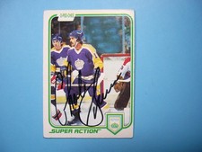 1981/82 O-PEE-CHEE NHL HOCKEY CARD #151 CHARLIE SIMMER IA VG AUTO AUTOGRAPH OPC