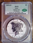 2023-S Peace Silver Dollar $1 US Mint Reverse Proof .999 CAC PR70 (070)