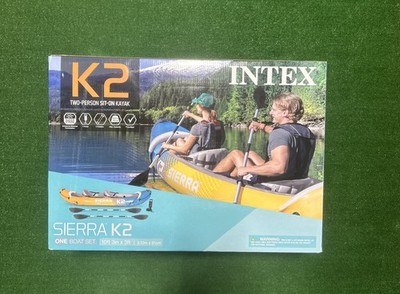 Intex Sierra K2 Inflatable 2-Person Kayak, Accessory Kit, Oars & Pump, 68388W  