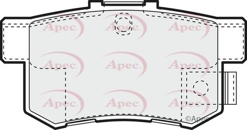 DISCS AND PADS KIT REAR APEC RED FOR HONDA PRELUDE 2.2 L 1996-2001 - Picture 3 of 6