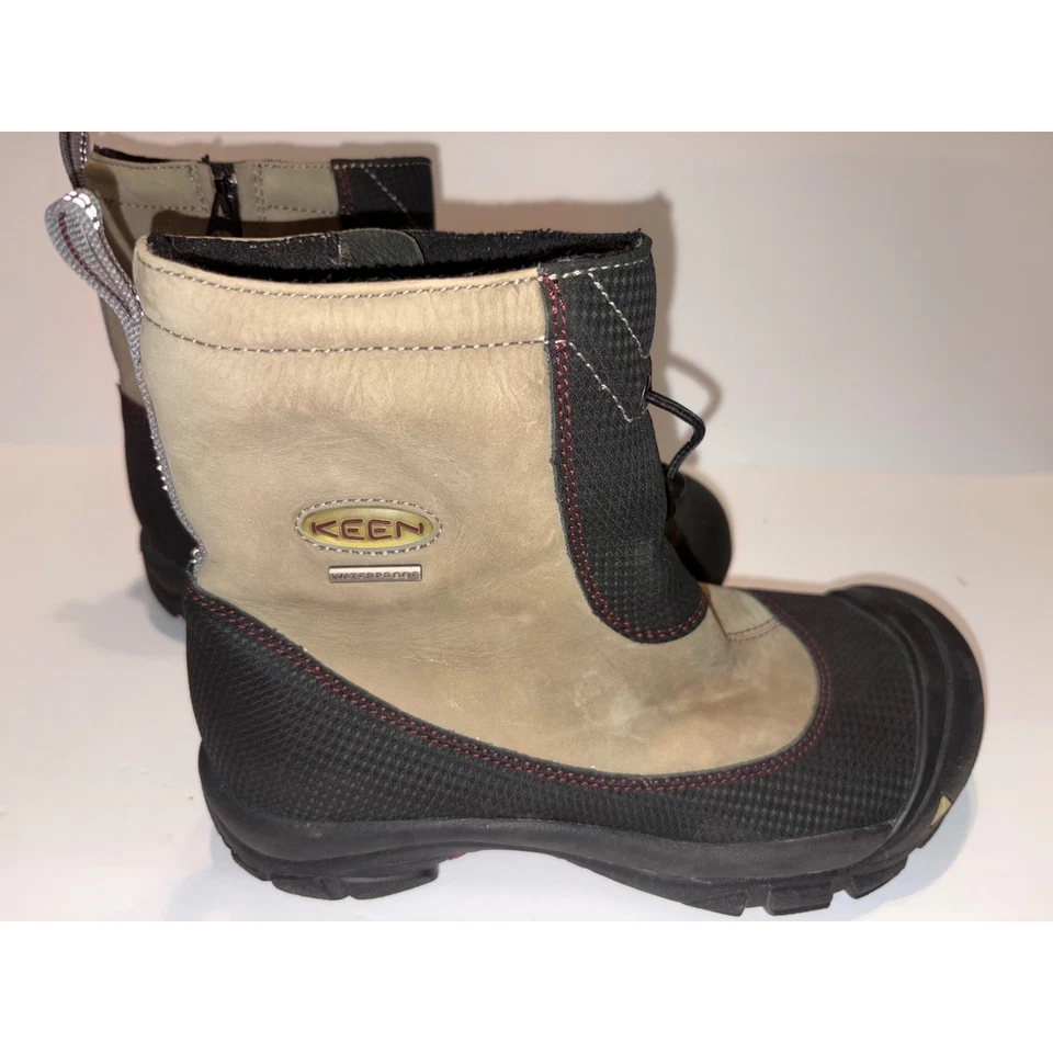 Botas de invierno impermeables para niños KEEN, beige y negro, niño pequeño/niños talla 7 Foto 3 de 4