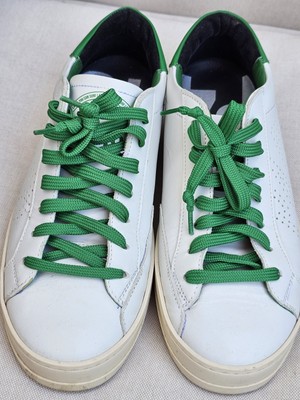 P448 womens White & Green Sneakers Size 9 EU 40