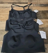 Lot Of 3 Auden Unlined Racerback Bralettes Women Small Black Coquette Sexy NWT