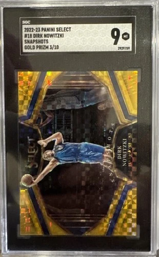 2022-23 Panini Select Snapshots Dirk Nowitzki #18 - Snapshots Gold Prizm /10!