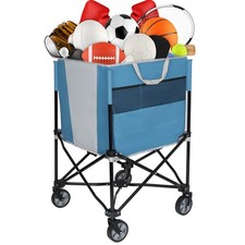 Rolling Ball Storage Cart Sports Equipment Organizer for Volleyball Basketball