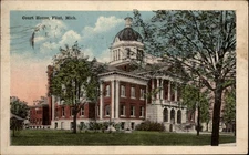 Court House Flint Michigan vintage postcard h271