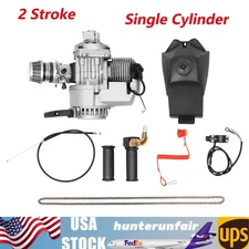 49CC 2 Stroke Engine Motor Kit w/Fuel Tank For Pocket Bike Mini Dirt Bike ATV