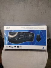 Adesso WKB1500GB 2.4 GHz Wireless Ergonomic Keyboard and Mouse -