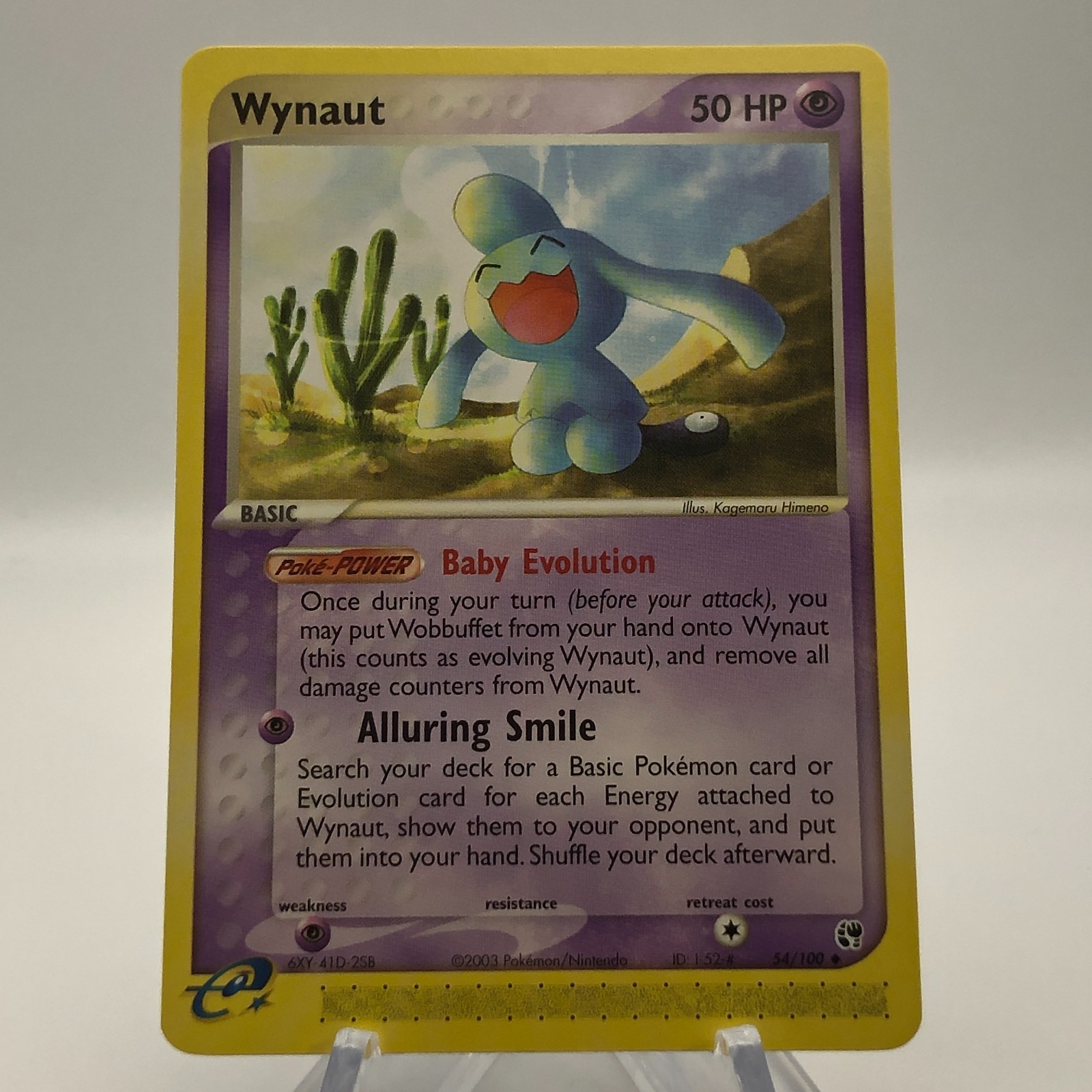 Pokemon Wynaut 54/100 - Common - EX Sandstorm 2003 e-Reader - NM