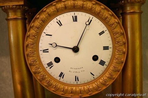 Original Empire Kaminuhr Portal-Uhr Hunziker Rue de Bussy No22 Paris *