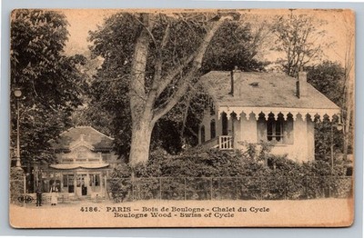 Paris Bois de Boulogne Chalet du Cycle Postcard France IMP Le Deley