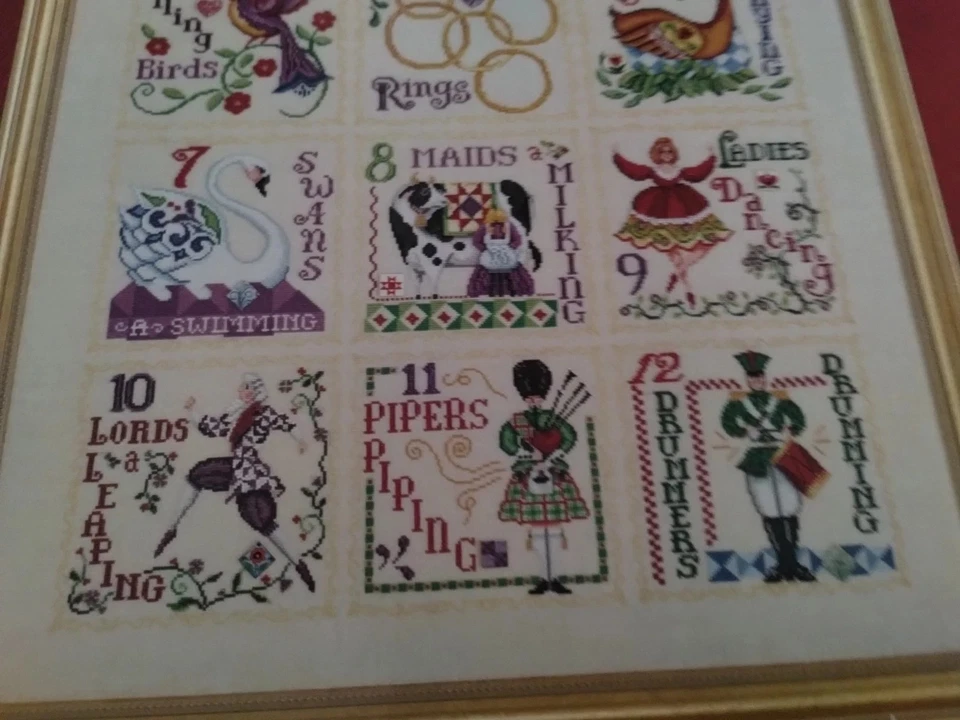 JIM SHORE 12 DAYS OF CHRISTMAS CROSS STITCH CHART - Image 4 of 4