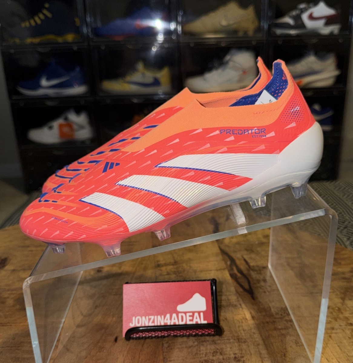Size 7 Adidas Predator Elite Laceless FG Signal Coral Men's Soccer